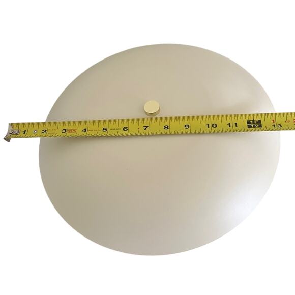 Mid Century Modern Beige Light Gray Metal Dome Mushroom Gold Table Lamp MCM NEW - Picture 5 of 6